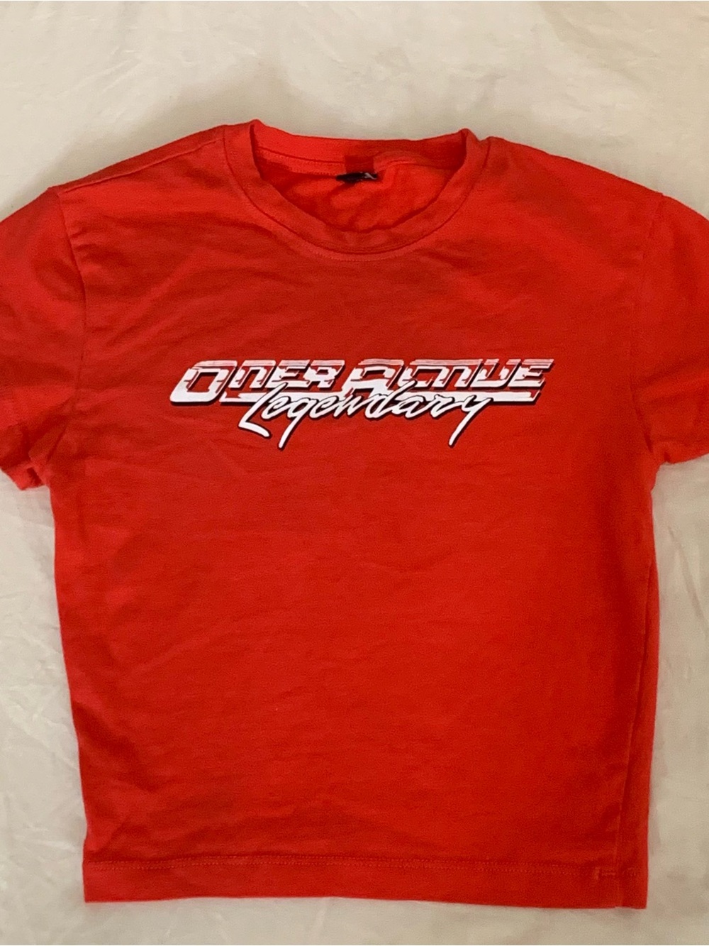 Oner Active Red Graphic Tee with White Script Logo